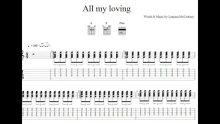 All My Loving | Beatles | Backing Tracks with tablature