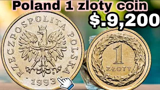 1 Zloty 1993 Poland coin va;lue in india-poland 1 zlote coin value $.9200