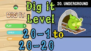 Dig it Level 20-1 to 20-20 | Underground | Chapter 20 level 1-20 Solution Walkthrough