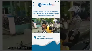 Tak Terima Ditilang Karena Melanggar Tidak Gunakan Helm, Bapak-Bapak Banting Montornya