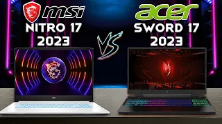 gaming laptop 2023 | msi sword 17 vs acer nitro 17