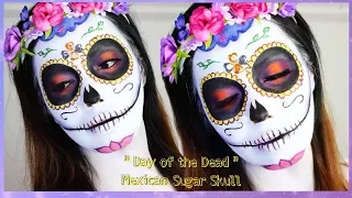 " Day of the Dead " Mexican Sugar Skull Makeup Tutorial | CaydaaMakeup