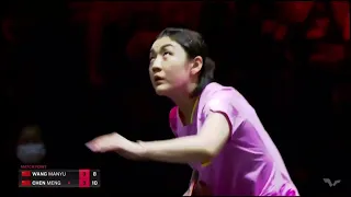 🍀🏓️【2022世界乒乓球WTT新加坡大滿貫聯賽🏆】20日晚，在剛剛結束的女單決賽中，🇨🇳中國女魔頭陳夢4:3🇨🇳中國另一魔頭王曼昱，奪得本屆女單冠軍🏆～祝賀兩人～