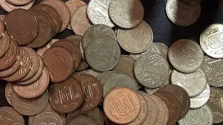 1 гривня Украины , монеты Украины с барахолки, барахолка.