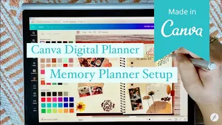 Digital Memory Planning in Canva on Windows 10 // Set Up Memory Planner Canva