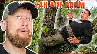 Fritz reagiert auf 24h auf einem BAUM ÜBERLEBEN