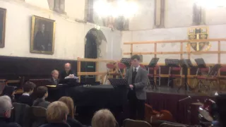 Josh Scott sang The Vagabond Ralph Vaughan Williams