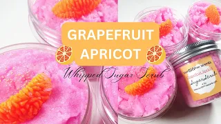 How I Make the PERFECT Emulsified Sugar Scrubs! (Grapefruit Apricot Whipped Sugar Scrub)