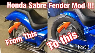 HONDA SABRE REAR FENDER MODIFICATION !!! part 2