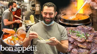 Andy Learns How to Cook Korean Food | Bon Appétit