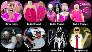 Barbie Granny Chapter 1+2+3+4,Granny 3,Police Granny,Venom Granny,Sponge Granny