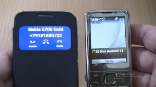 Incoming call & Outgoing call at the Same time Samsung  S4 mini android 11 cover+Nokia 6700 Gold