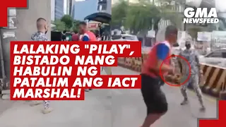 Lalaking "pilay", bistado nang habulin ng patalim ang IACT marshal! | GMA News Feed