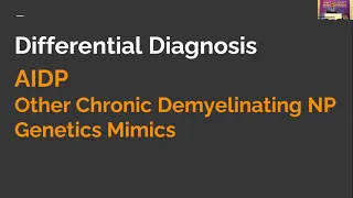 Diagnosis and Management of CIDP