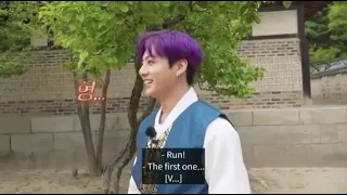 V Funny Moments in Run BTS ep 145