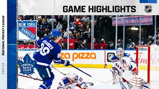 Rangers @ Maple Leafs 10/18/21 | NHL Highlights