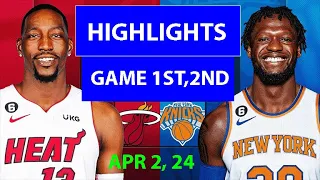 Miami Heat vs New York Knicks 1ST,2ND Qtr APR 2,2024| NBA Season