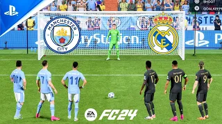 FC 24 | Ronaldo Messi Neymar vs Mbappe Haaland Vinicius | Man City vs Real Madrid | Penalty Shootout