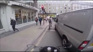 Cyclist gets revenge on a catcalling van driver!