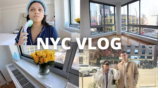 NYC VLOG: touring apartments, getting back into a routine, whole foods haul, pilates, pr haul