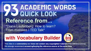 93 Academic Words Quick Look Ref from "Diana Laufenberg: How to learn? From mistakes | TED Talk"