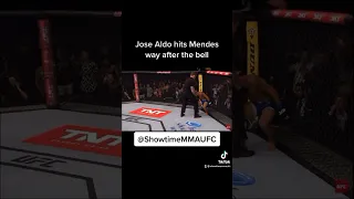 UFC179: Jose Aldo Jr. punches Chad Mendes way after the bell