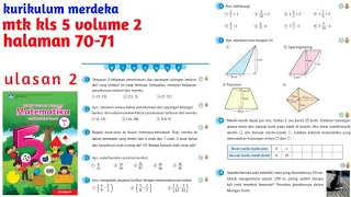 Matematika kelas 5 volume 2 halaman 70-71 kurikulum merdeka