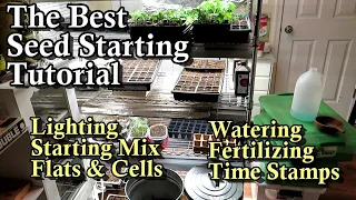 A Full Guide For Lighting, Seed Mix, Cells, Watering, & Fertilizing Indoor Seed Starts: Time Stamps