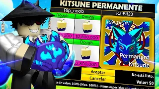 ESTO ME DIERON POR UNA KITSUNE PERMANENTE EN BLOX FRUITS. (VALE MUCHO)