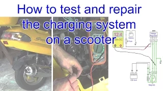 How to test and repair the charging system on a scooter