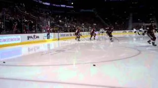 Pregame warmup Coyotes vs Stars 2-18-12