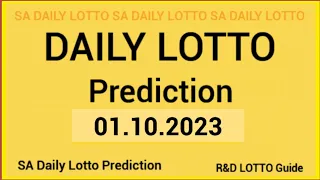 Daily Lotto Prediction For 1 October 2023 | SA DAILY LOTTO HOT NUMBERS