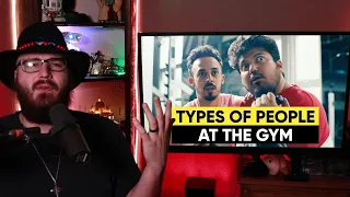 American Reacts to : Types Of People At The Gym - Jordindian