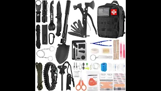 Survival Kit and First Aid Kit, 142Pcs