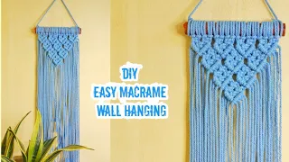 DIY Easy Macrame Wall Hanging. Aesthetic Macrame. Simpel macrame tutorial