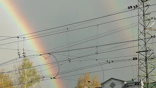 🌈 РАДУГА в небе после дождя./Двойная радуга!// Необычная радуга!