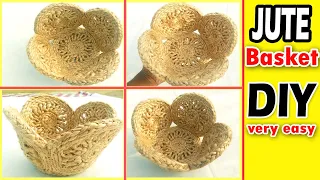 DIY Braided Rope Basket | Jute Braid crafts | Make easily by Hand