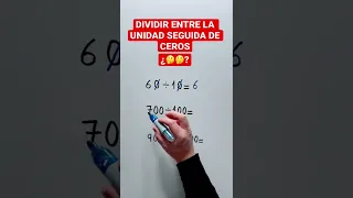 Dividir entre la unidad seguida de ceros - Dividir entre 10, 100, 1000