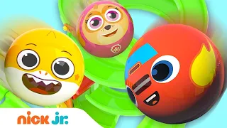 Marble Race Runners Challenge 🏁 w/ PAW Patrol, Blaze & Baby Shark! | Nick Jr.