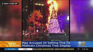 Man Sets Midtown Christmas Tree On Fire