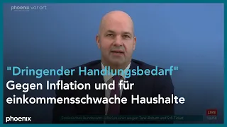 Bundespressekonferenz zu Inflation und einkommensschwachen Haushalten