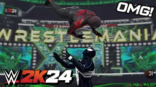 Black Spiderman VS Miles Morales - WRESTLEMANIA 40!! WWE 2K24