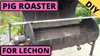 DIY. How to make Portable Pig Roaster For Lechon. With 55 Gallon Steel Drums.