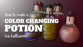 How to make a color changing potion for Halloween. #diy #craft #halloween #familyfun