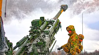 Slovakia's newest artillery makes a training stop at Battle Group Poland