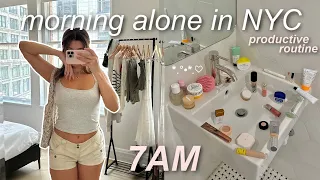 morning routine ALONE in NEW YORK: 7AM routine ♡︎