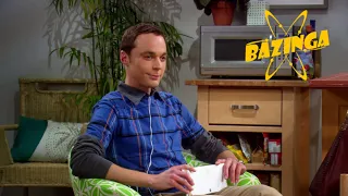 Sheldon finds his seat at Penny's apartment - The Big Bang Theory