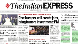 3rd February, 2022. THE INDIAN EXPRESS NEWSPAPER ANALYSIS PRESENTED BY PRIYANKA MA'AM (IRS).