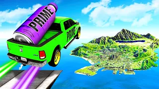 Jumping YOUTUBER CARS Across ENTIRE MAP in GTA 5