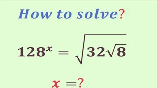 Nice square Root  Math Simplication Problem | How to solve for x=?